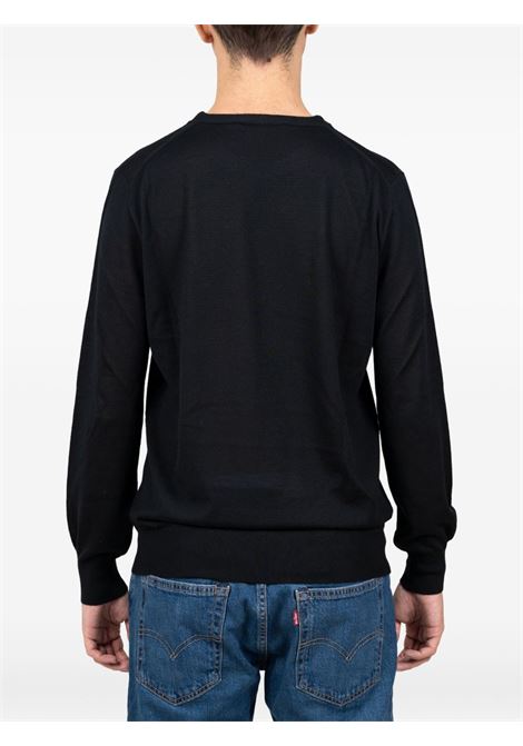 Black crew-neck jumper Kangra - men KANGRA | 90170100261
