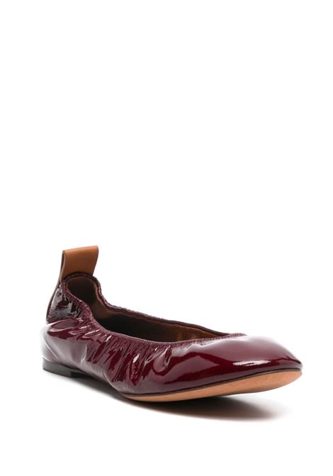 Burgundy patent ballet flats Lanvin - women LANVIN | FWBAMB02GLOS39