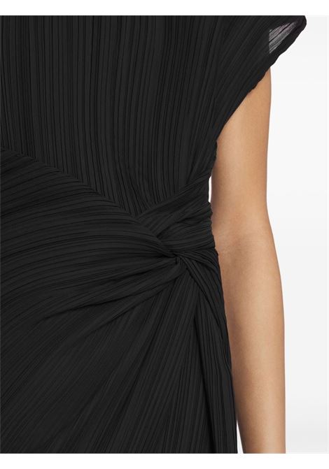 Black twist-detailing midi dress Lanvin - women LANVIN | RWDR0068452110