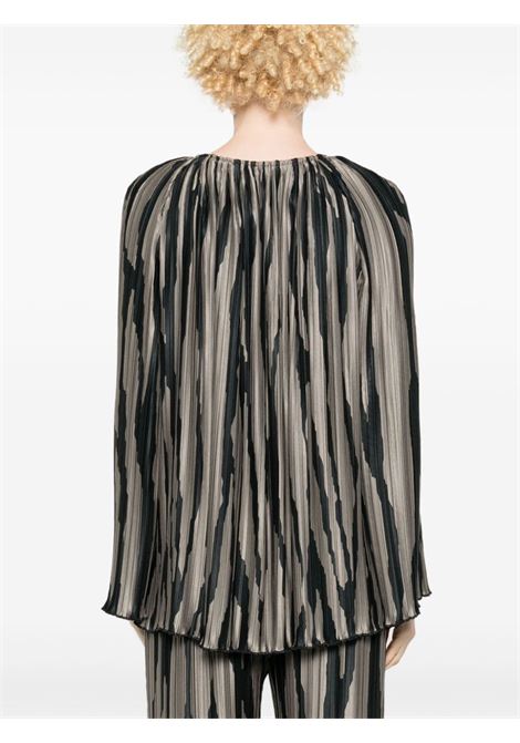Blusa con stampa in grigio di Lanvin - donna LANVIN | RWTO000159853921