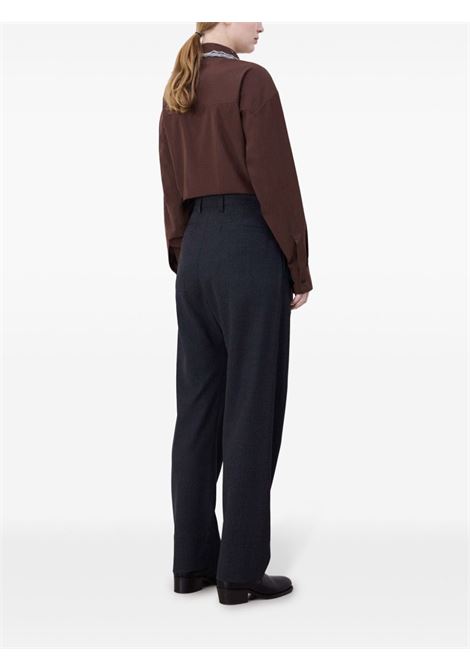 Blue pleated tailored trousers Lemaire - women LEMAIRE | PA1093LF1280MU210