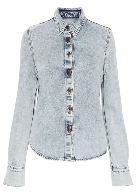 Blue long-sleeve denim shirt Magda Butrym - women MAGDA BUTRYM | Shirts | 149724BL