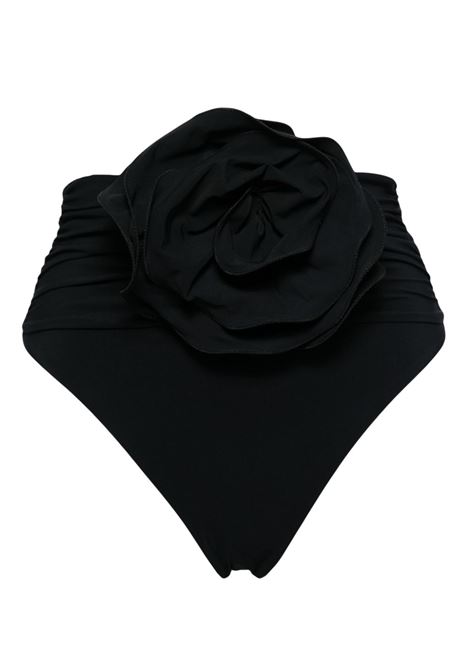 Black floral-appliqué bikini bottoms Magda Butrym - women MAGDA BUTRYM | Swimwear | 811721BLK
