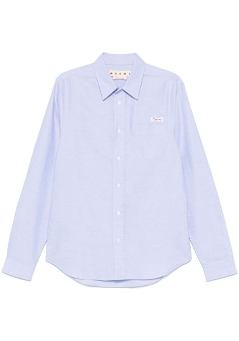 Light blu logo-patch shirt Marni - men - MARNI