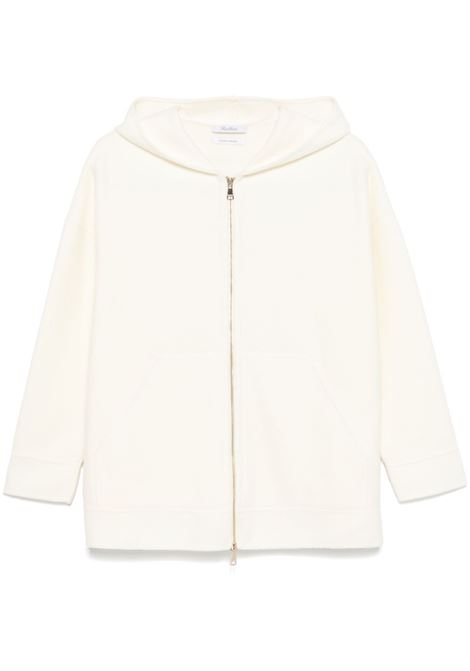 Maglione con zip saio in lana e cachemire in bianco Maxmara - donna