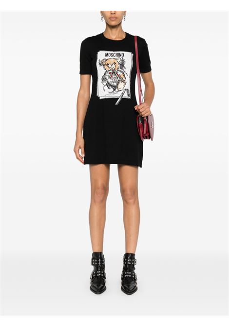 Abito con stampa in nero Moschino - donna MOSCHINO | 049455060555