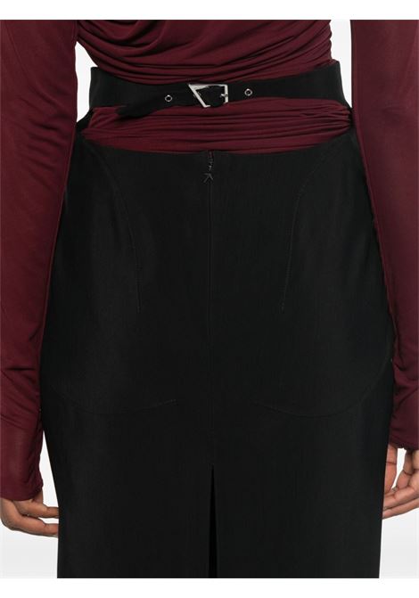 Black buckled tailored skirt Mugler - women MUGLER | 24F1JU05421821999