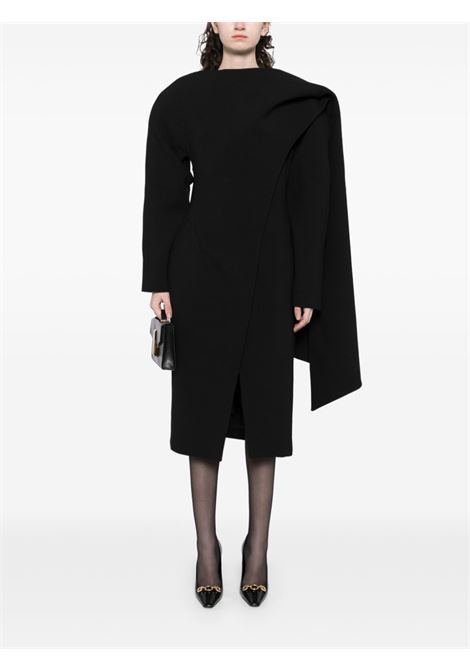 Black scarf wool coat Mugler - women MUGLER | 24W1MA01821931999