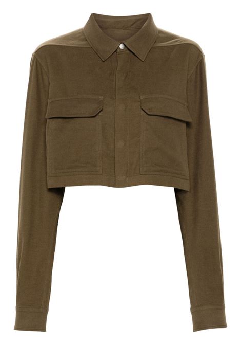 Green press-stud cropped shirt Rick Owens - women RICK OWENS | Shirts | RP02D3245FL35