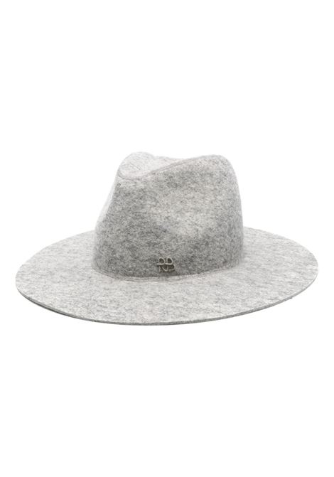 Cappello fedora con logo in grigio Ruslan baginskiy - donna RUSLAN BAGINSKIY | Cappelli | FDR030W8PW030