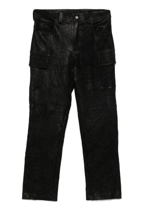 Pantaloni in pelle in nero Salvatore santoro - uomo SALVATORE SANTORO | Pantaloni | 47589BLK