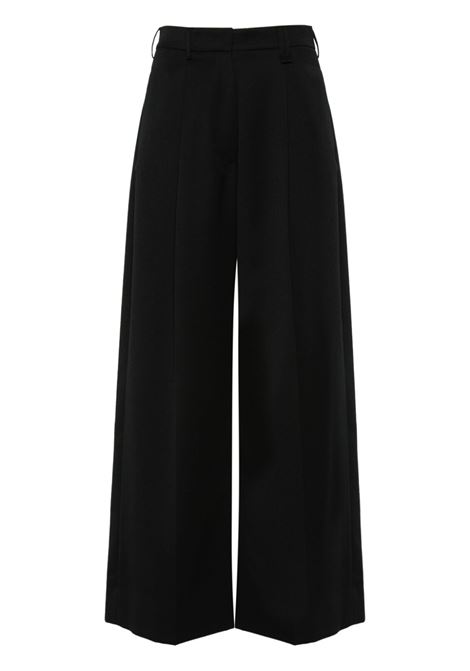 Black pleated wide-leg trousers Simone Rocha - women SIMONE ROCHA | Trousers | 41170458BLK