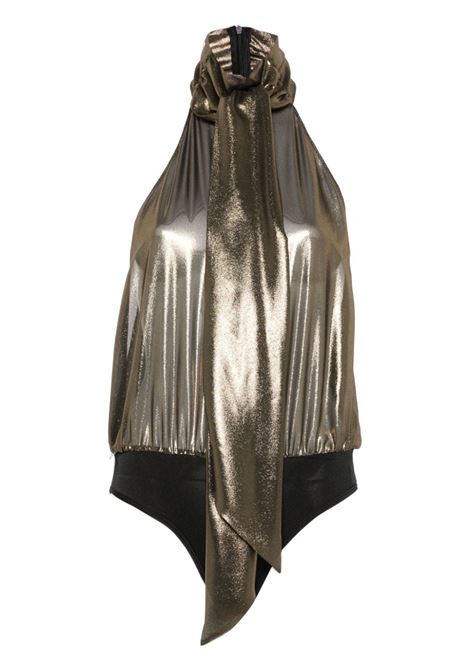 Gold metallic-finish Loulou bodysuit The new arrivals - women THE NEW ARRIVALS ILKYAZ OZEL | Body | NA00600290362GLD