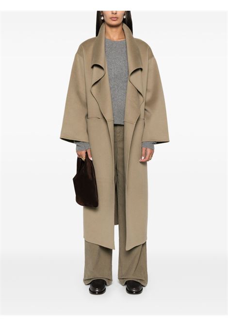 Cappotto con revers a scialle in beige Toteme - donna TOTEME | 234WRO885FB0049235