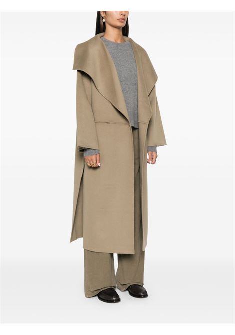 Cappotto con revers a scialle in beige Toteme - donna TOTEME | 234WRO885FB0049235