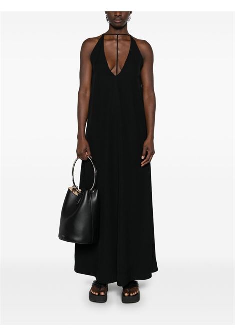Abito maxi con scollo a V kyro in nero Toteme - donna TOTEME | 243WRD0122FB0020001