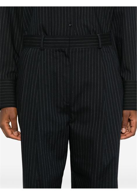 Blue tailored pinstriped trousers Toteme - women TOTEME | 244WRB847FB0280016
