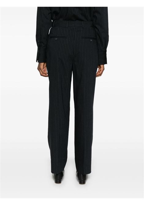 Blue tailored pinstriped trousers Toteme - women TOTEME | 244WRB847FB0280016