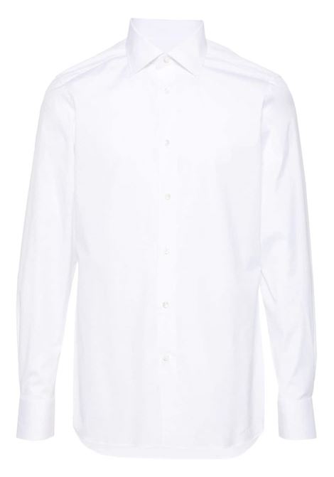 White classic-collar poplin shirt Zegna - men ZEGNA | 9MS0JI804100A8100
