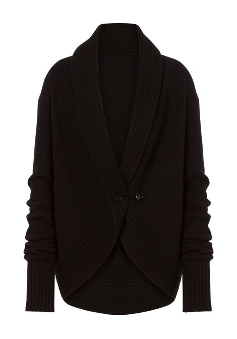 Black wool-blend cardigan Alberta Ferretti - women ALBERTA FERRETTI | Sweaters | 090366010555