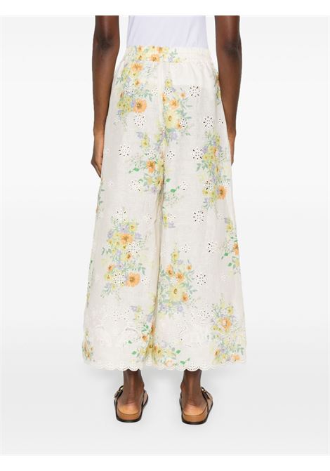 Cream floral-print wide-leg trousers Alemais - women ALEMAIS | 5121PCRM