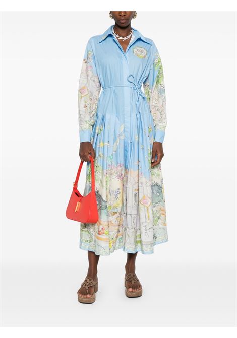Abito in cotone con stampa in celeste Alemais - donna ALEMAIS | 5166DSKY