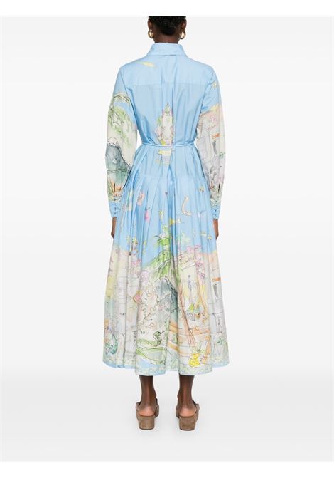 Abito in cotone con stampa in celeste Alemais - donna ALEMAIS | 5166DSKY