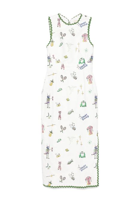 Abito con stampa grafica in crema Alemais - donna