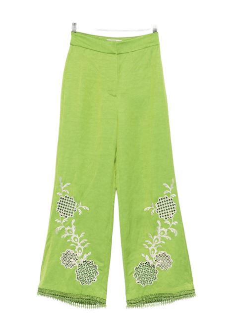 Pantaloni Luisa con ricamo in verde Alemais - donna ALEMAIS | 5313PGRN