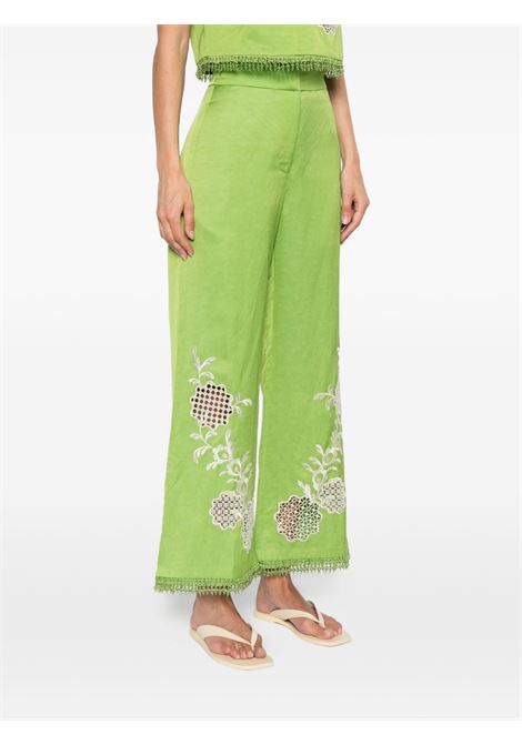 Pantaloni Luisa con ricamo in verde Alemais - donna ALEMAIS | 5313PGRN
