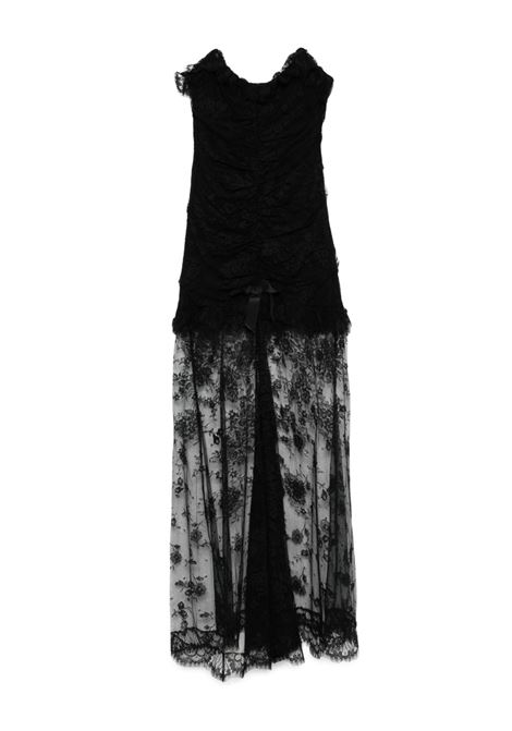 Black lace ruched dress Alessandra Rich - women ALESSANDRA RICH | Dresses | FABX4134P46230900