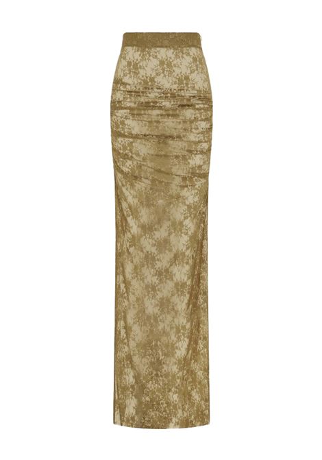 Gonna lunga in pizzo floreale in verde khaki Alex perry - donna ALEX PERRY | Gonne | S0196PF25KHK