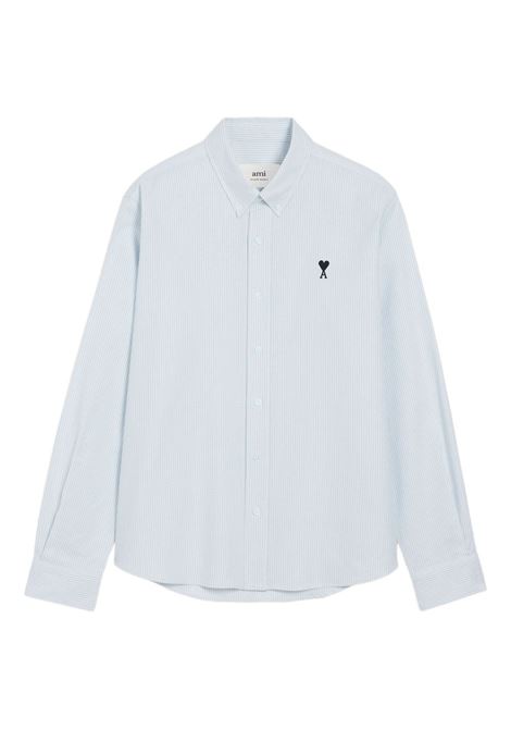 Camicia a righe in azzurro AMI Paris - uomo AMI PARIS | Camicie | HSH763CO0087475