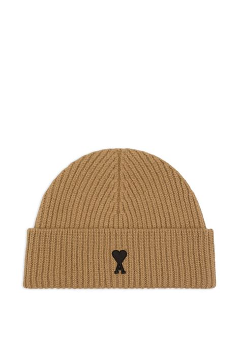 Brown Ami De Coeur wool beanie Ami paris - unisex AMI PARIS | Hats | UBO006018288