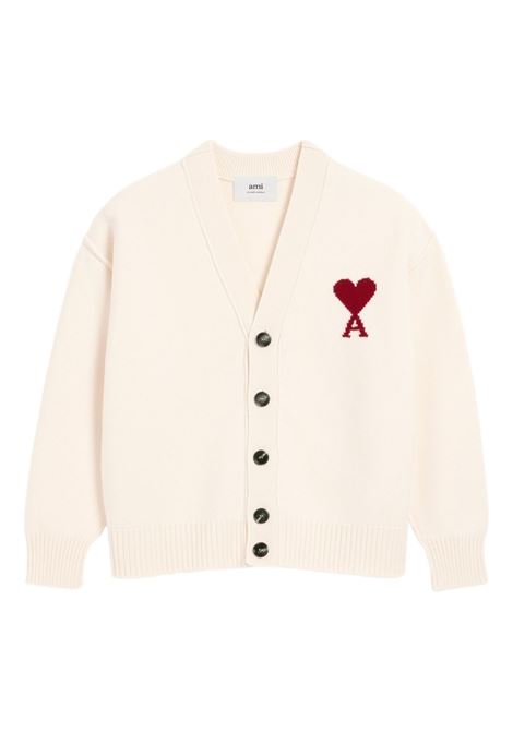 Ivory Ami de Coeur cardigan Ami Paris - unisex AMI PARIS | Sweaters | UKC367018154