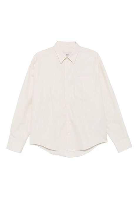 Camicia classica in beige chiaro Ami Paris - uomo AMI PARIS | Camicie | USH766CO0063185