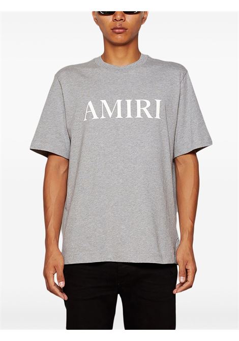 T-shirt con logo in grigio Amiri - uomo AMIRI | AMJYTE1073BLK