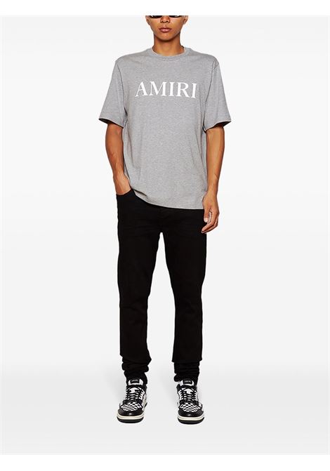 T-shirt con logo in grigio Amiri - uomo AMIRI | AMJYTE1073BLK