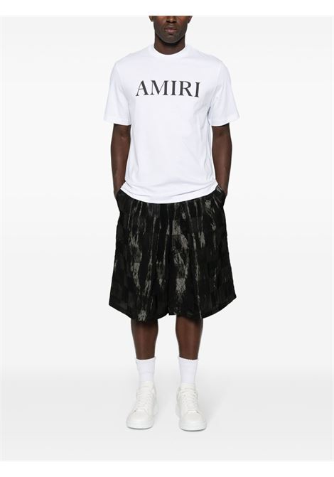 White rubberised-logo T-shirt Amiri - men AMIRI | AMJYTE1073WHT