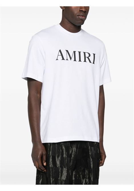 White rubberised-logo T-shirt Amiri - men AMIRI | AMJYTE1073WHT