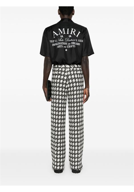 Black silk short-sleeved shirt Amiri - men AMIRI | AMSTBW1018BLK