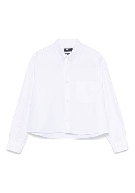 Camicia in cotone bianco A.P.C. - donna A.P.C. | COECKF12632AAB