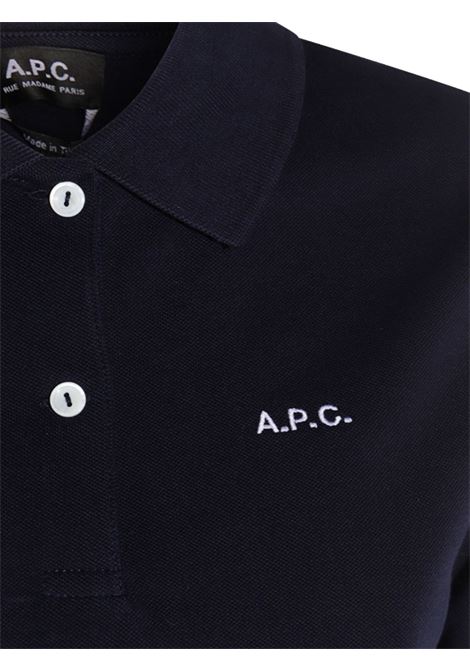 Polo con logo in blu A.P.C. - donna A.P.C. | COGWZF26522IAK