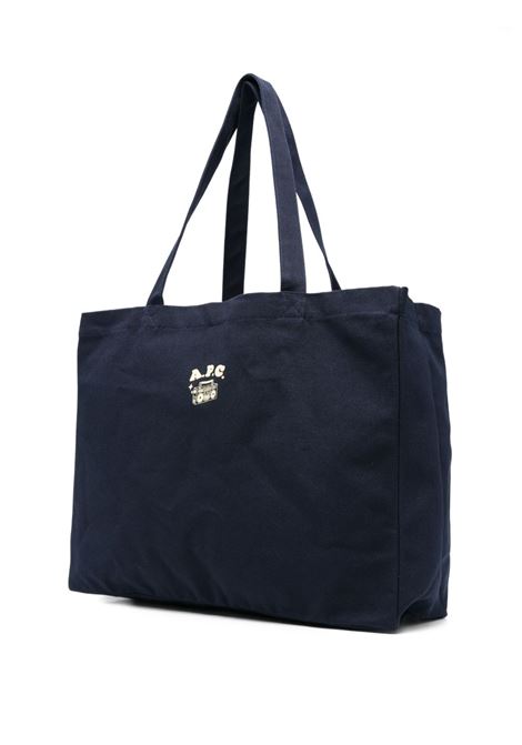 Borsa tote con stampa in blu A.P.C. - unisex A.P.C. | COGYXM67037IAK