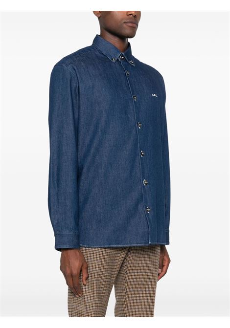 Camicia mathias in blu denim a.p.c. - uomo A.P.C. | COHALH12586IAI