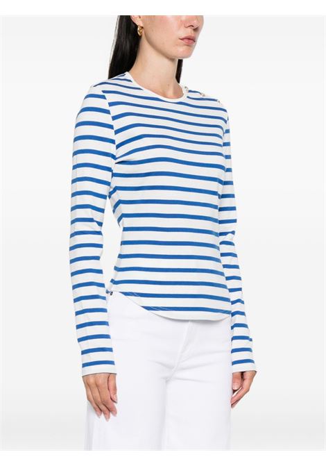 T-shirt a righe in blu e bianco A.P.C. - donna A.P.C. | COHJGF26532AAB