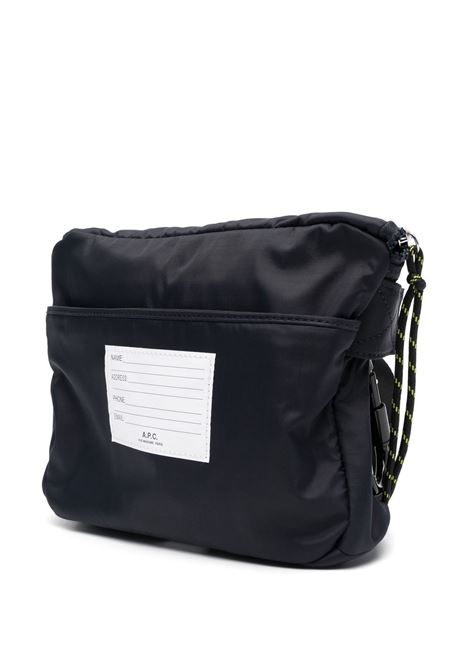 Marsupio con applicazione logo in blu - A.P.C -  uomo A.P.C. | PAAFHH62219IAK