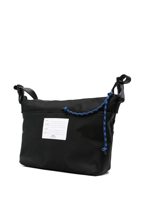 Borsa a tracolla con logo in nero A.P.C. - uomo A.P.C. | PAAGRH61734LZZ