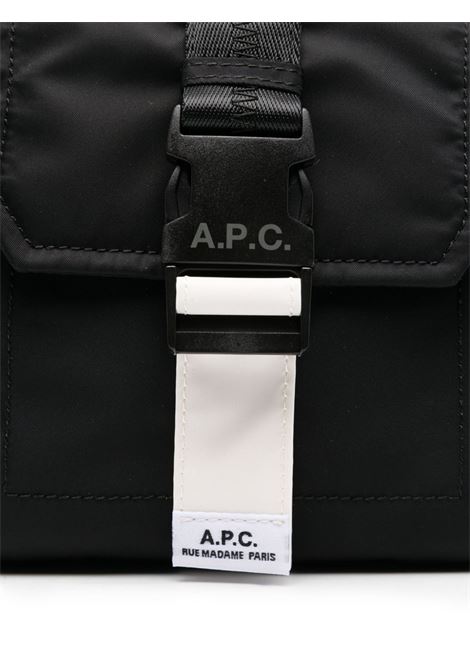 Borsa a tracolla con logo in nero A.P.C. - uomo A.P.C. | PAAGRH61734LZZ