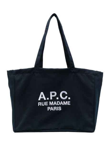 Borsa a spalla con logo in blu A.P.C. - donna A.P.C. | PSAJSM61938IAK